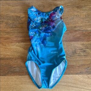 Balera Floral Blue Kids Leotard - NWOT